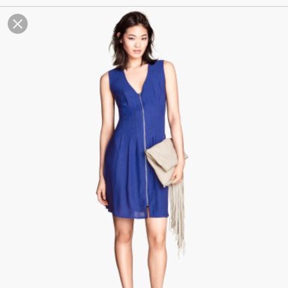 H&M Blue Zipper Dress